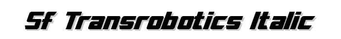 SF TransRobotics Italic font
